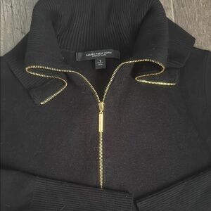 Marc New York Black Sweater with Gold Accents